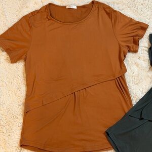 NEW! Bundle Women's Rust Layered Maternity Top